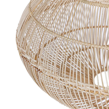 Rattan pendellampe 55 cm – dråbeformet, beige