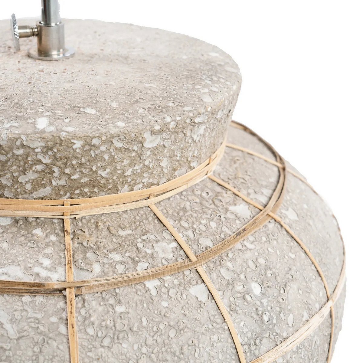 Terracotta table lamp with concrete finish - 48 cm