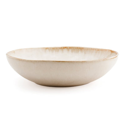 White stoneware pasta plate 22 × 4.5 cm - made in Portugal