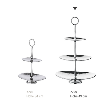 Gulf tiered stand, stainless steel, 49cm