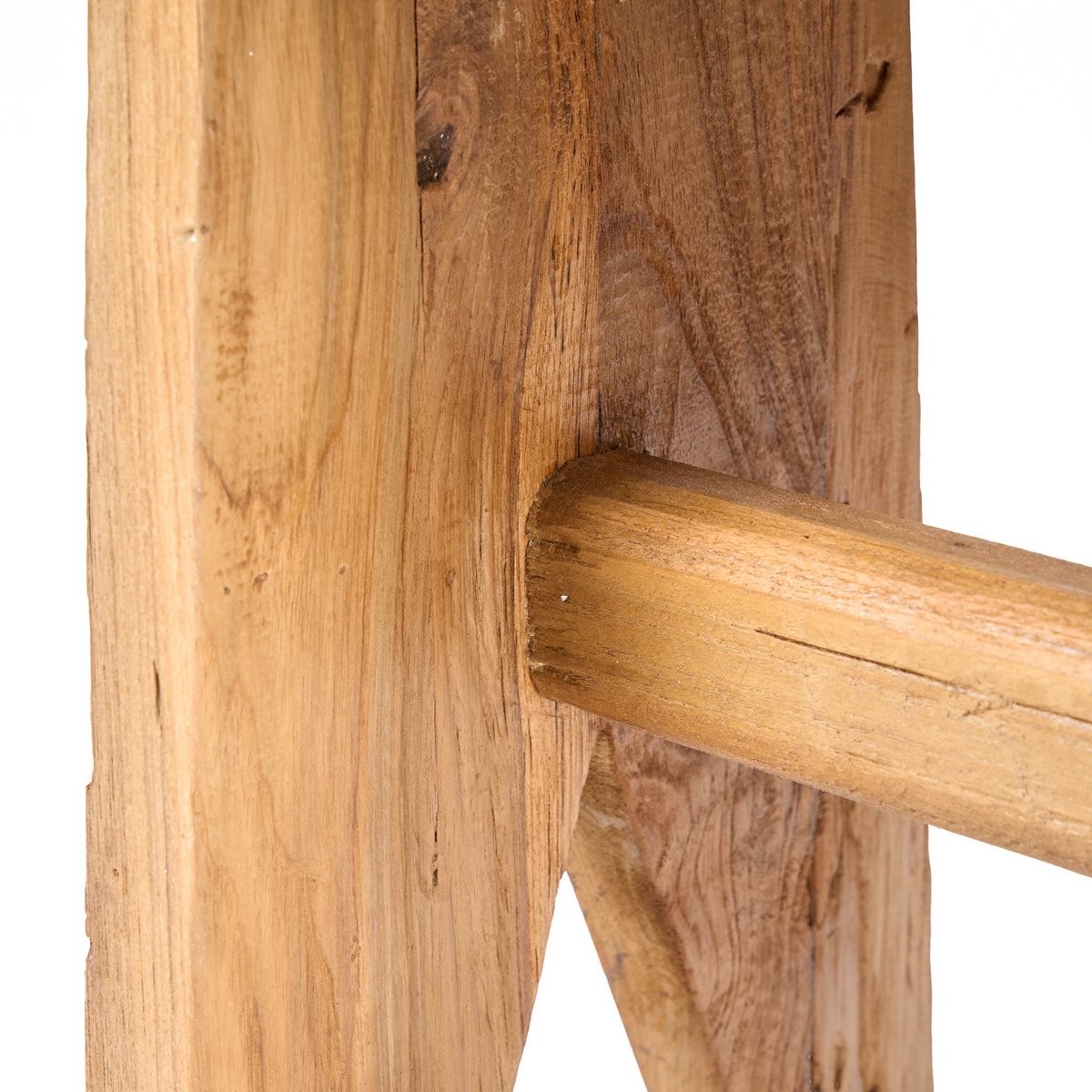 Teak stool with sturdy legs - 40 cm
