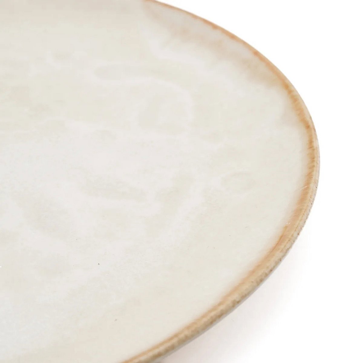White stoneware salad plate 22 cm - made in Portugal