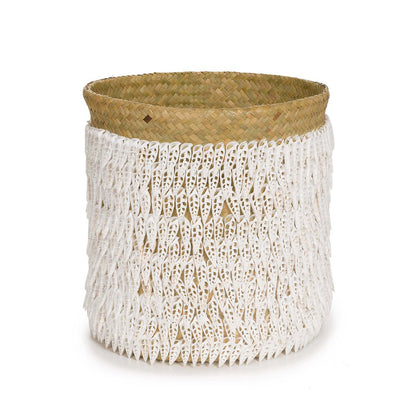 Pandan-Muschelkorb 34 × 40 cm - zylinderförmig