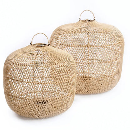 Rattan pendant shade L – Batu Bolong, handmade