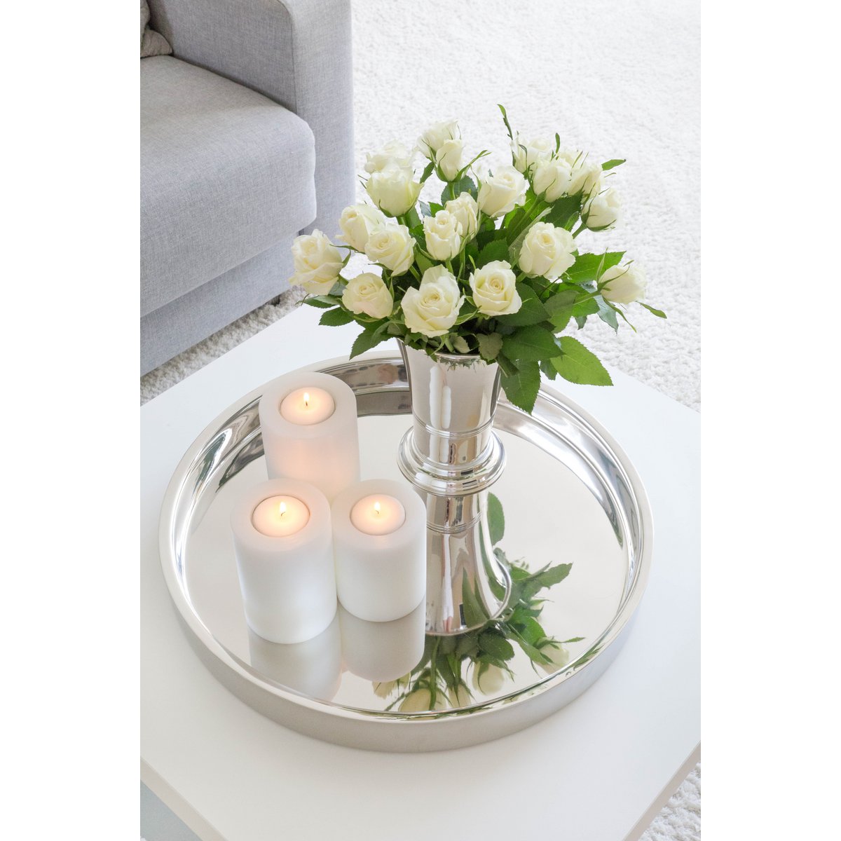 Round serving tray Richmond, Ø 55 cm, stainless steel
