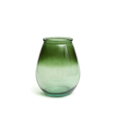 Recycled glass vase, small - green