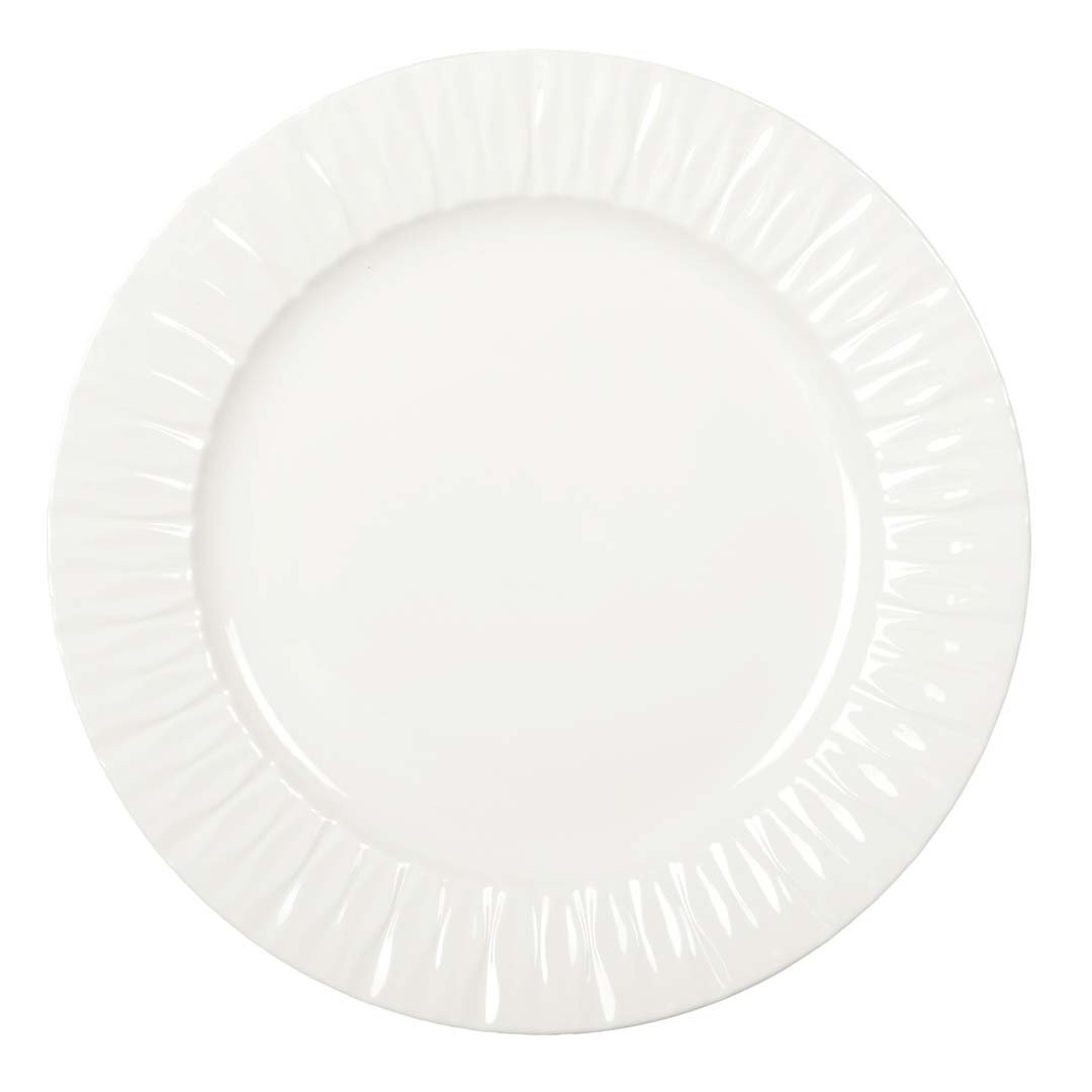 Porcelain serving plate Lilia, white, 30cm
