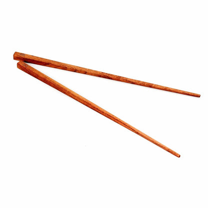 Teak root chopsticks, 23 cm – natural wood pair
