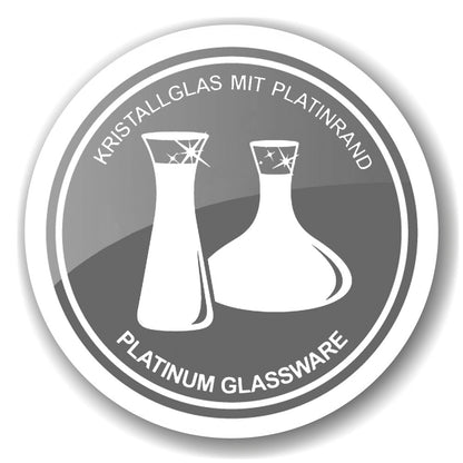 Crystal jug Olivia 1.0 L - platinum rim, hand-blown