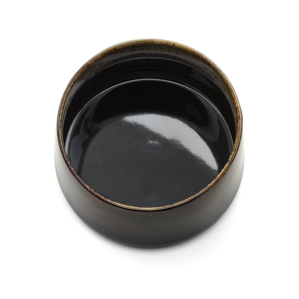 Ceramic bowl 16 cm × 8.7 cm - dark brown mud glaze