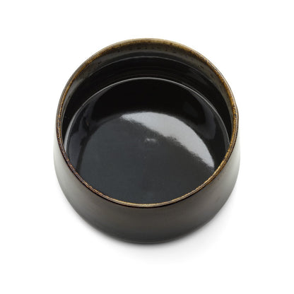 Ceramic bowl 16 cm × 8.7 cm - dark brown mud glaze