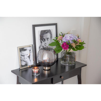 Jack lanterne mørk krystal med platinfod – 21 cm
