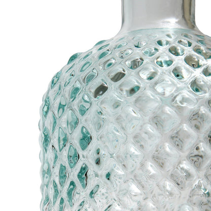 Blue glass bottle 28 cm – made in Spain