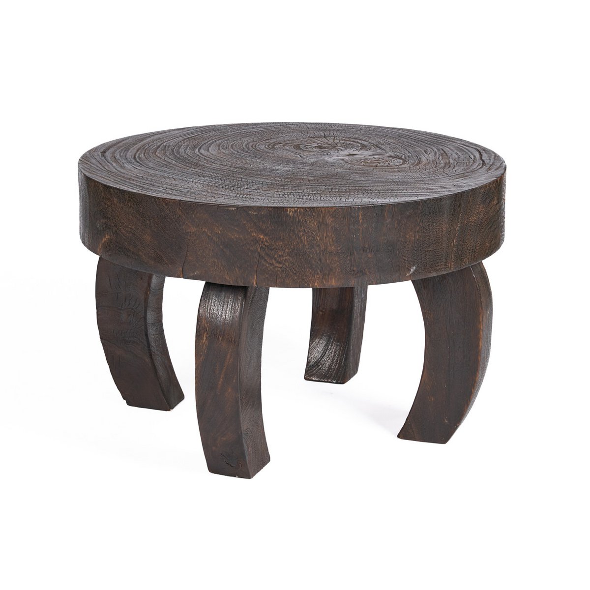 Octo Chic Coffee Table, 70 cm - Dark walnut round