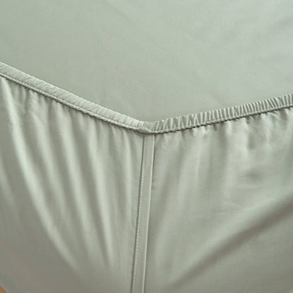 Bamboo bedding set, sage green, single - 400TC