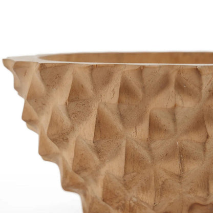 Teak root durian bowl, 20 cm – deep round form