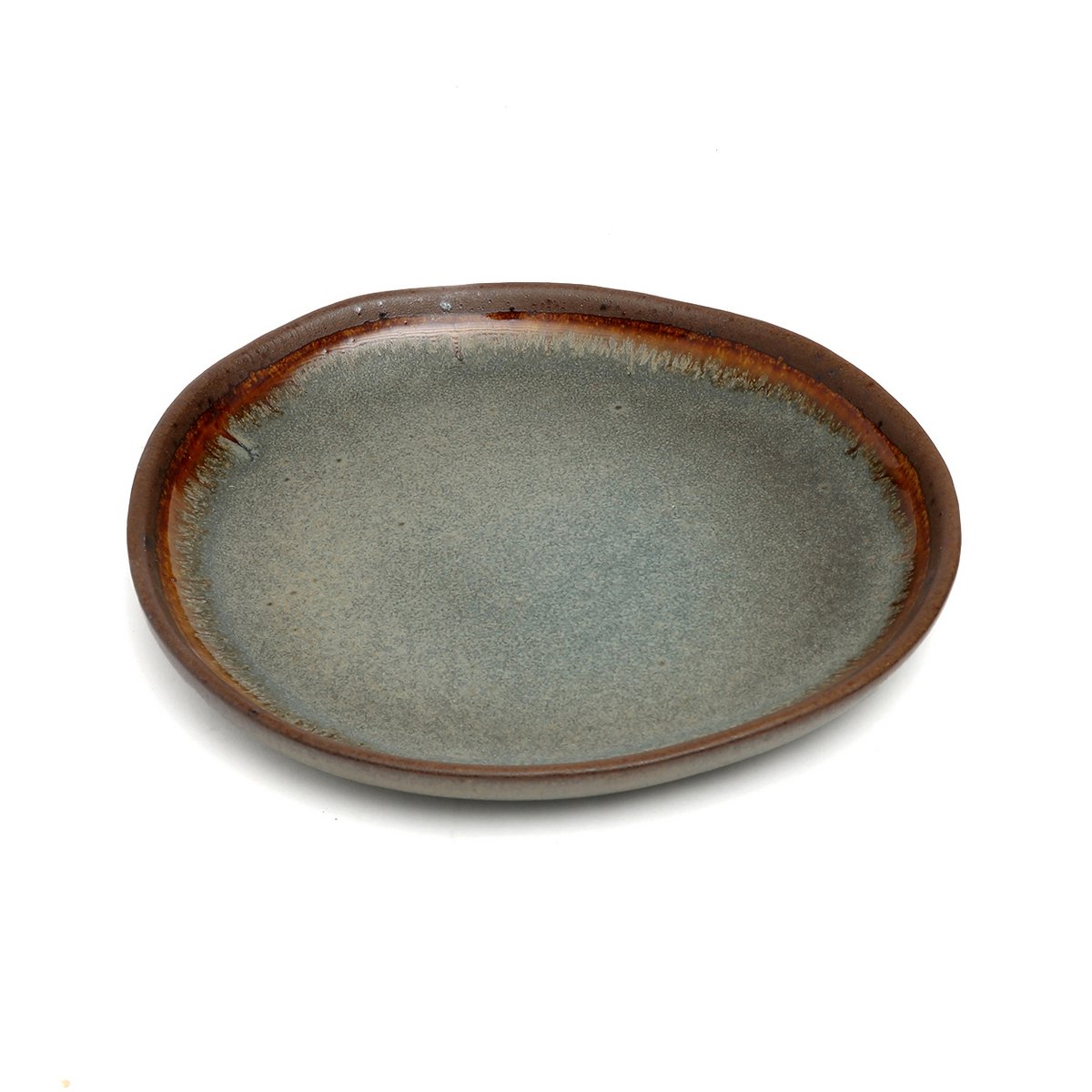 Stoneware appetizer plate, 17 cm - Portuguese handmade