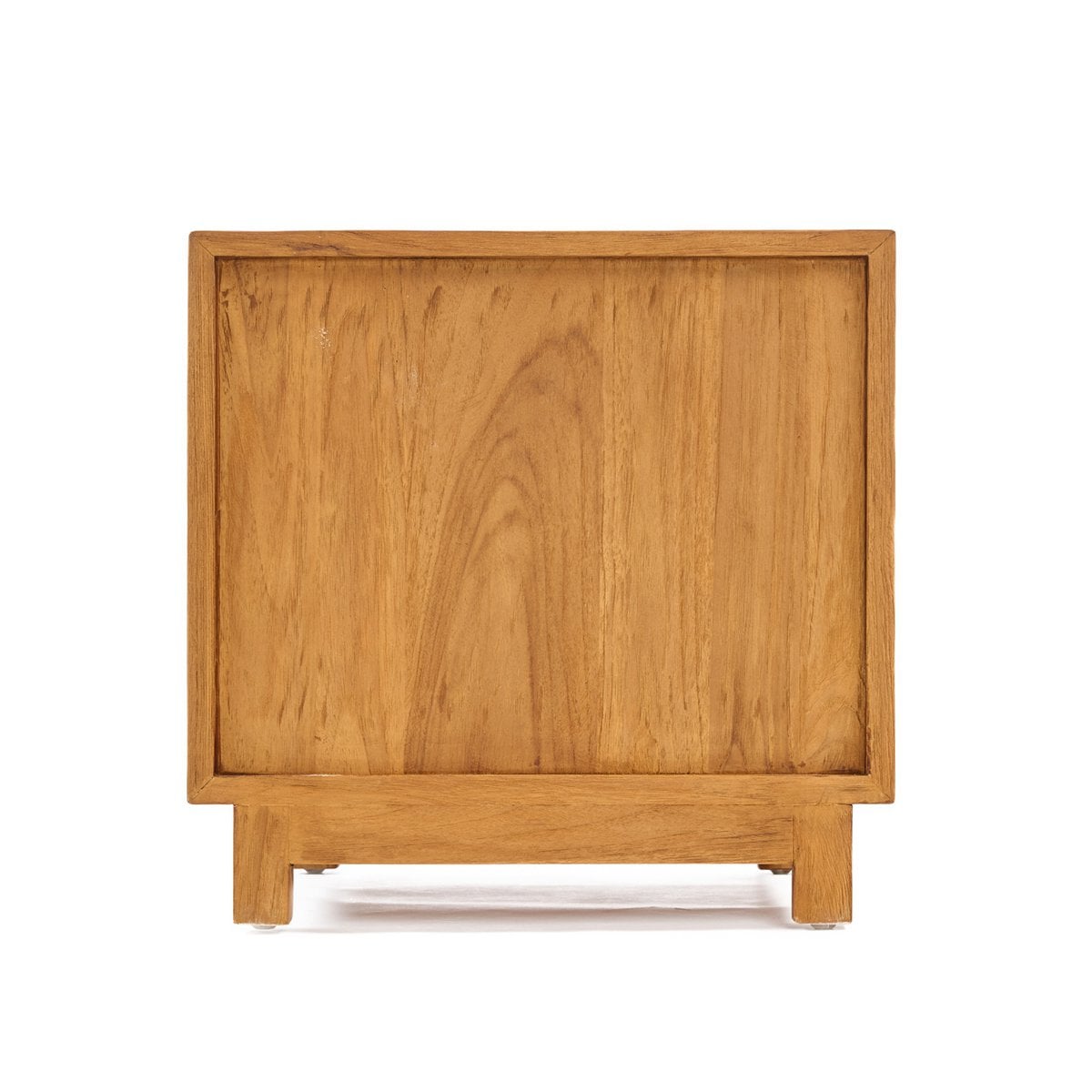 Teak rattan nightstand, handwoven - Natural