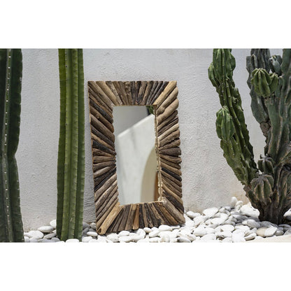 Driftwood framed mirror, natural - M