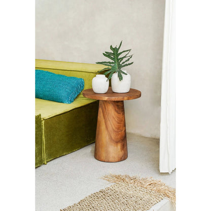 Terrakotta vase, rund - 22 cm, hvid