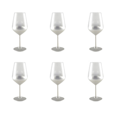 Silver wine glasses - set of 6, 490 ml