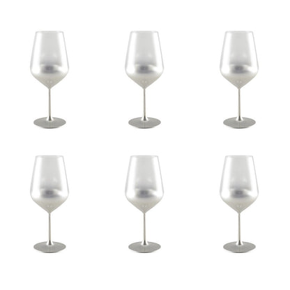 Silver wine glasses - set of 6, 490 ml
