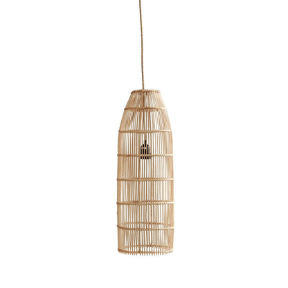 Pendellampe i rattan 62 cm – fiskeruseflet, natur