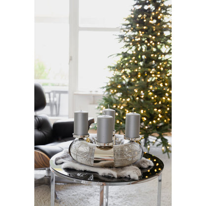 Advent wreath Flax, stainless steel, Ø 36 cm