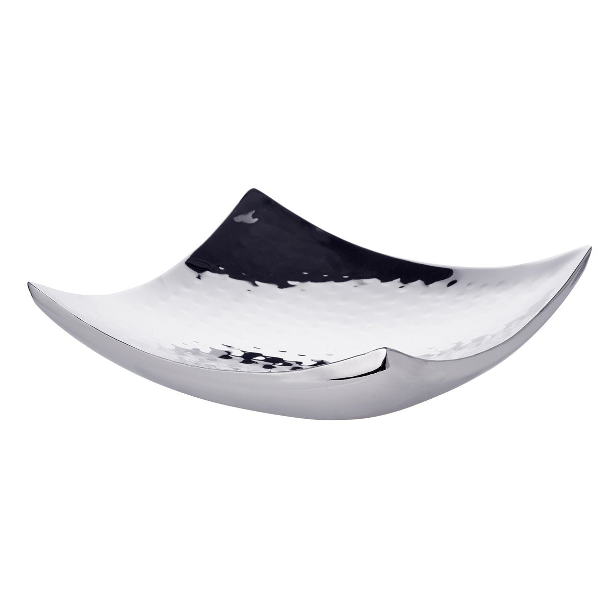 Hammered stainless steel bowl 19 × 19 cm - flower shape