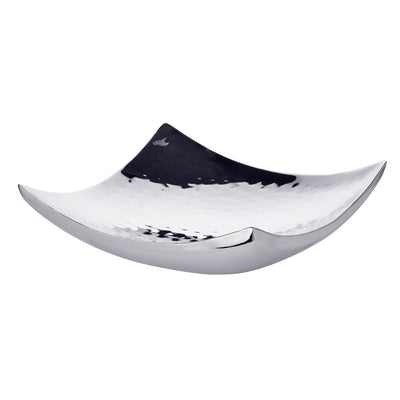 Hammered stainless steel bowl 19 × 19 cm - flower shape