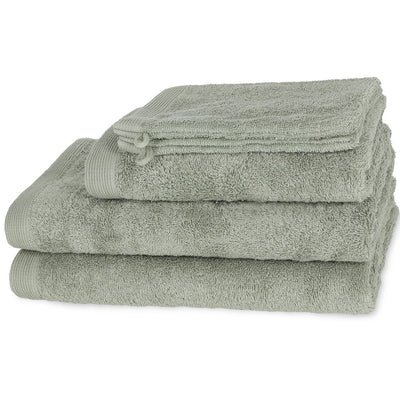 Linen Como towel set – olive green