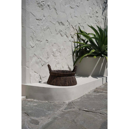 Runder Palmenblattkorb 42 × 26 cm – Natur