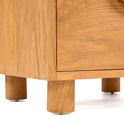 Teak nightstand, 50 cm - 2 drawer