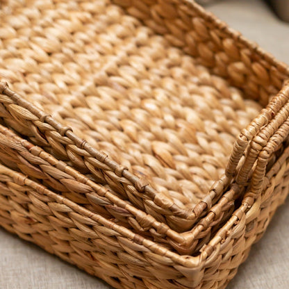 Water hyacinth tray BESAKIH - natural brown