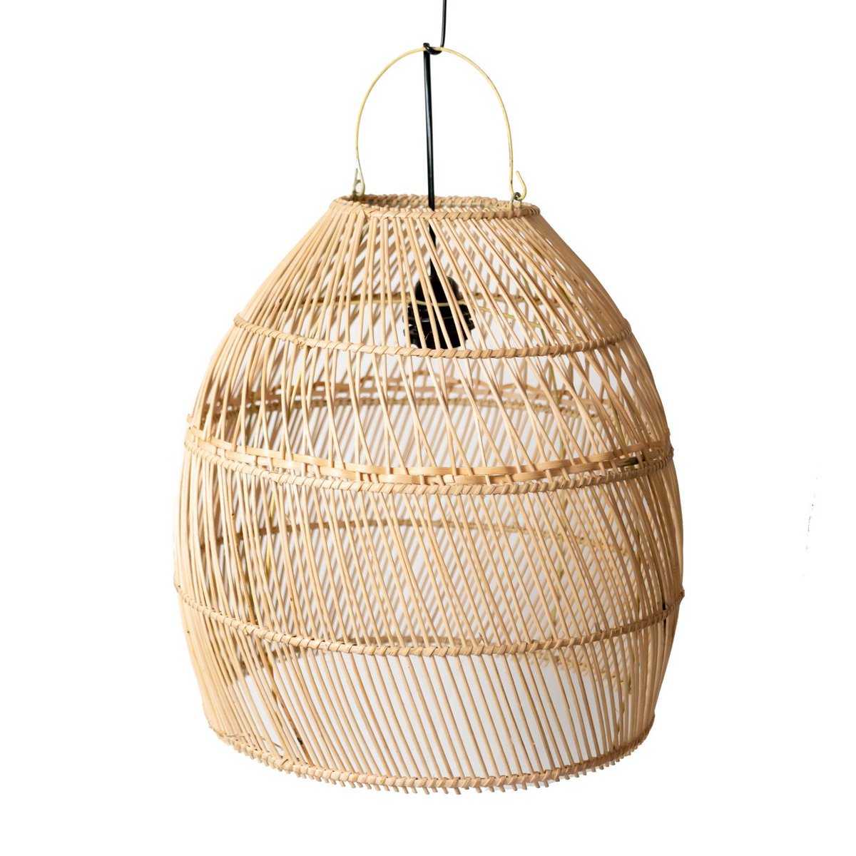 Rattan-Hängeleuchtenschirm SEMINYAK – Ø 40 cm
