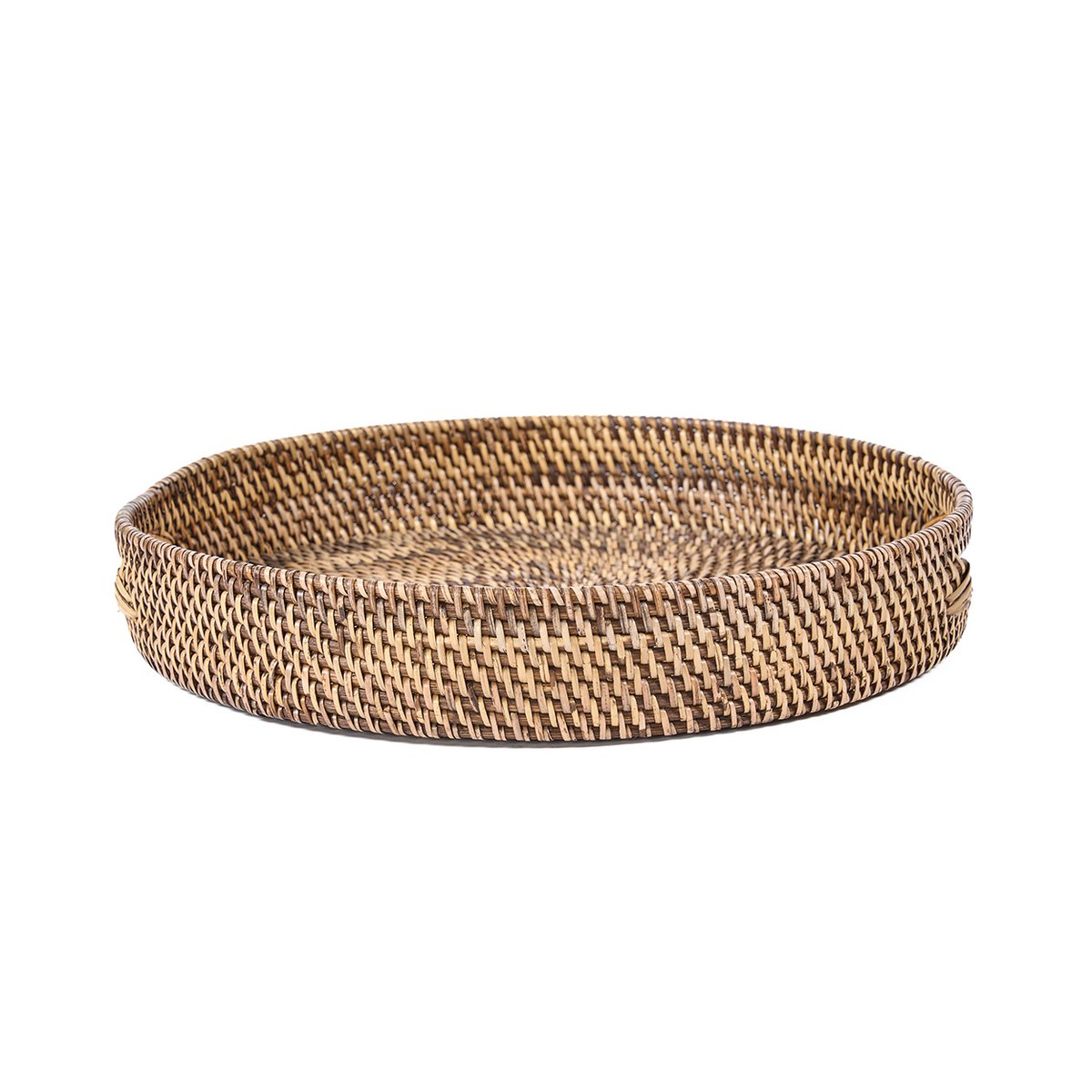 Rattan serving tray, 41 cm - handwoven natural