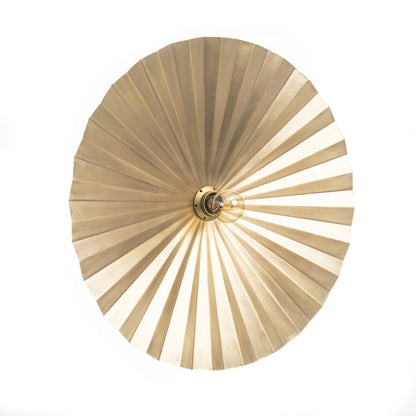 Iron wall lamp, medium - brass folded form
