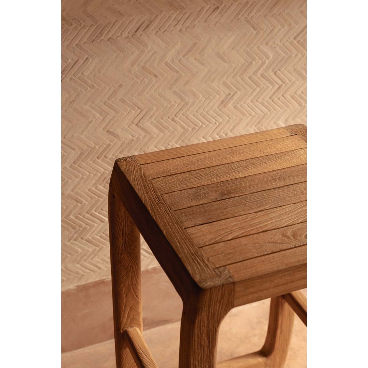 Teak bar stool, 70 cm - outdoor seating