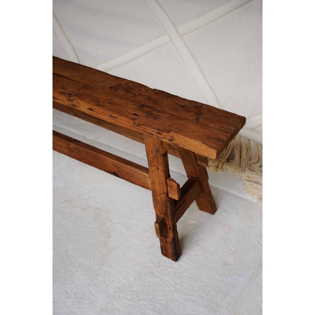 Teak bench, natural - 150 × 50 cm
