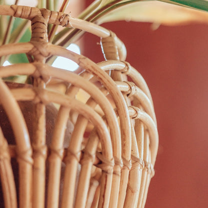 Rattanfletkurv RAHINA, M – ø 40 × 30 cm høj