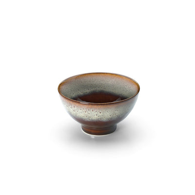 Ceramic bowl, small - brown grey glaze