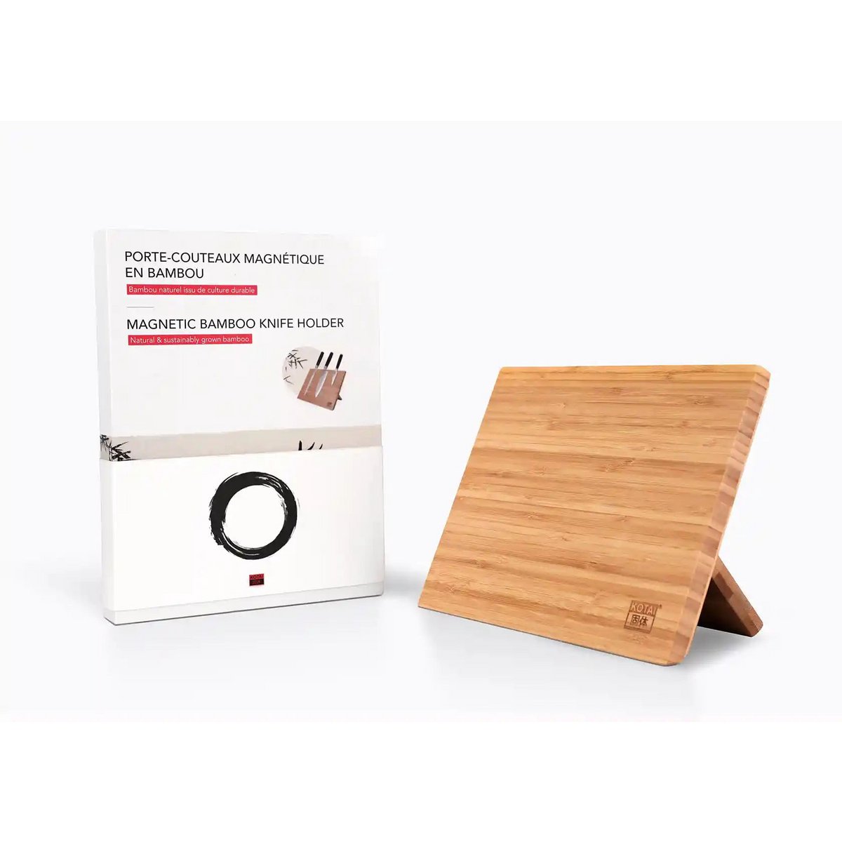 Magnetic bamboo knife holder, 31.5 × 23.5 cm