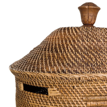 Rattan laundry basket 50 × 90 cm XL - natural brown