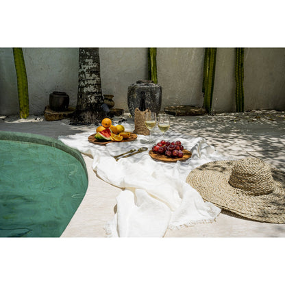 Linen tablecloth, white - 150 × 150 cm
