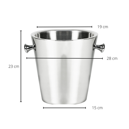 Versilberter Flaschenkühler Sevilla, doppelwandig, ø 22 cm
