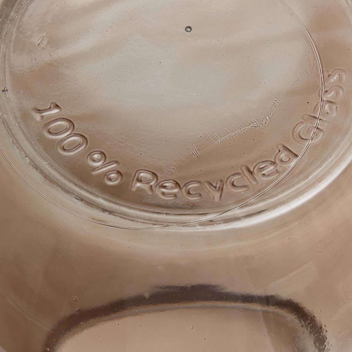 Vase aus Recyclingglas, mittel – beige, groß