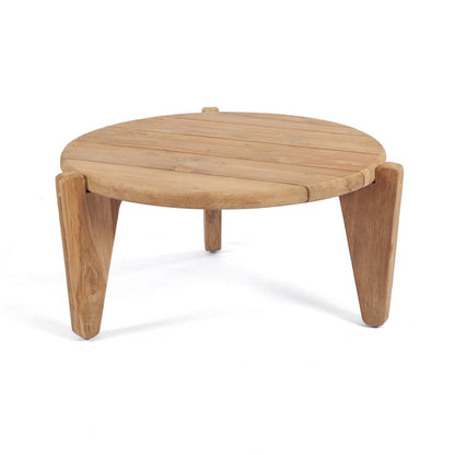 Teak-Couchtisch mit Dreifußgestell – M