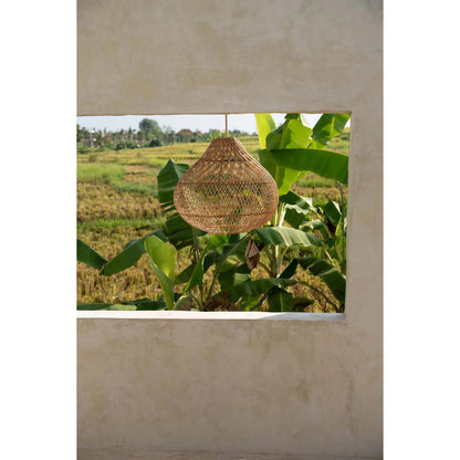Rattan pendel - Beige - M