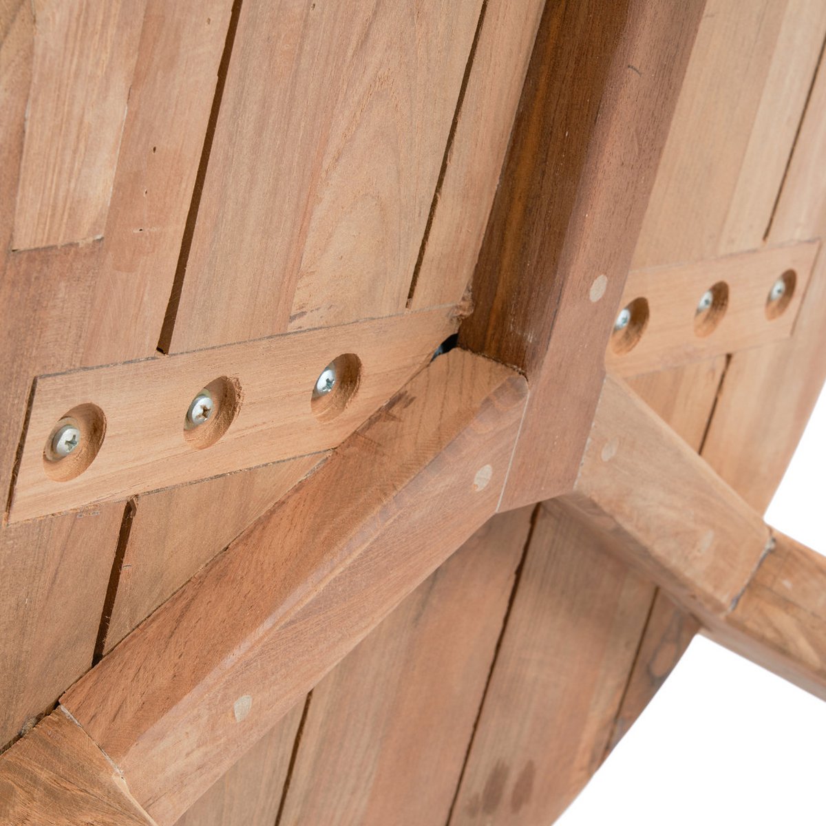 Teak-Couchtisch mit Dreifußgestell – M