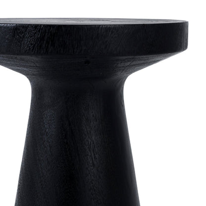 Suar wood side table, black - 40×40cm